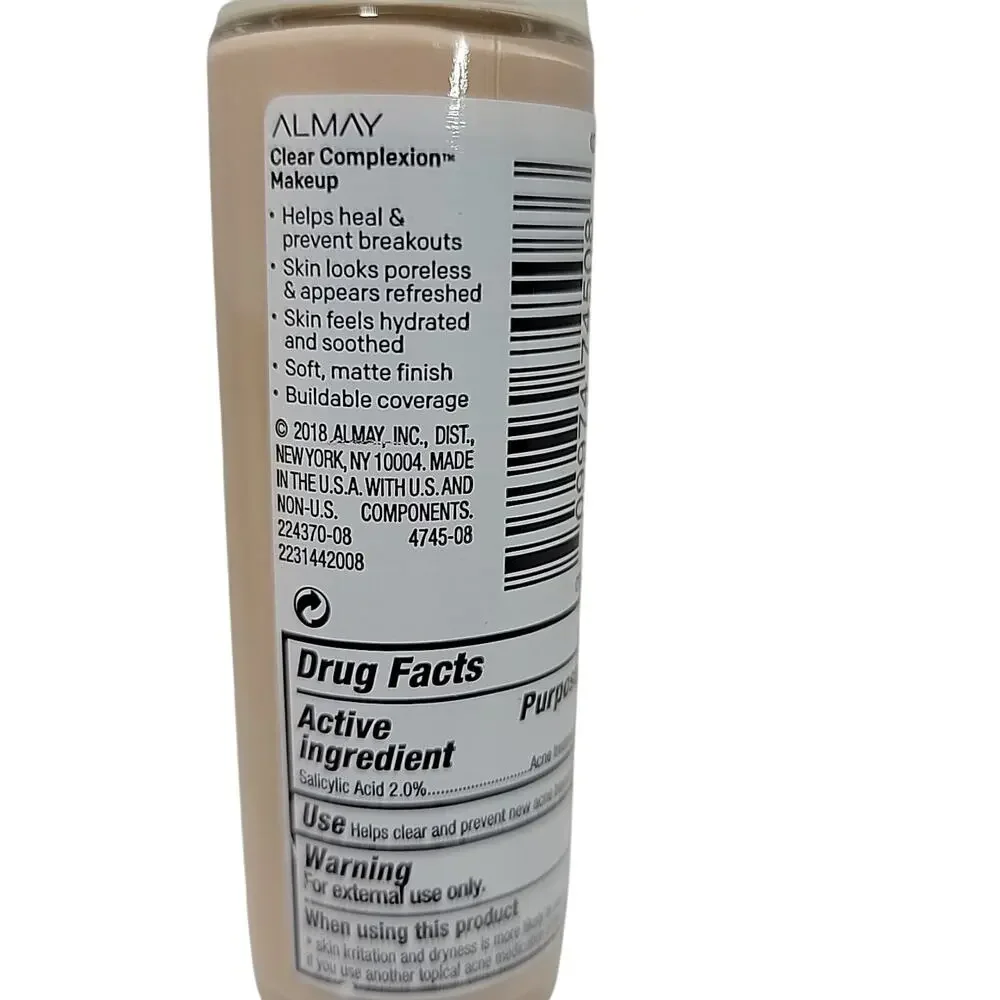 Almay‎ Clear Complexion Make Myself Clear Foundation Porcelain 099 Acne